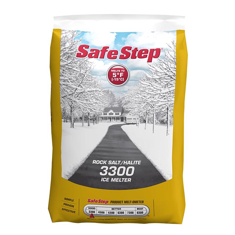 SAFE STEP - Safe Step 3300 Sodium Chloride Crystal Halite/Rock Salt Ice Melt 50 lb