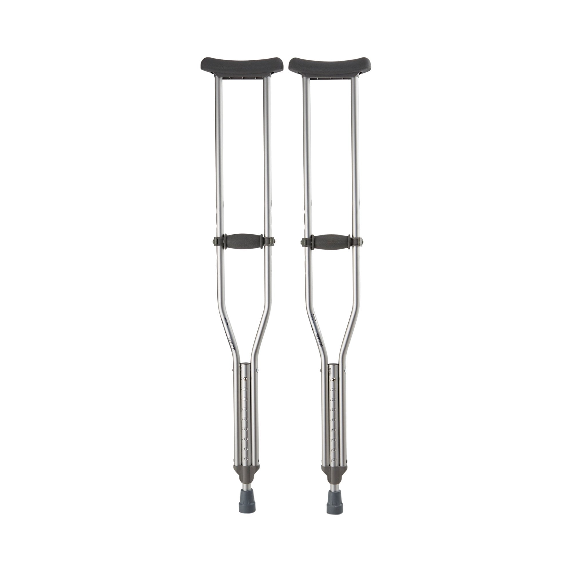 McKesson Brand - Underarm Crutches McKesson Adult 5 Foot 2 Inch to 5 Foot 10 Inch User Height Aluminum Frame 350 lbs. Weight Capacity [1/PR]