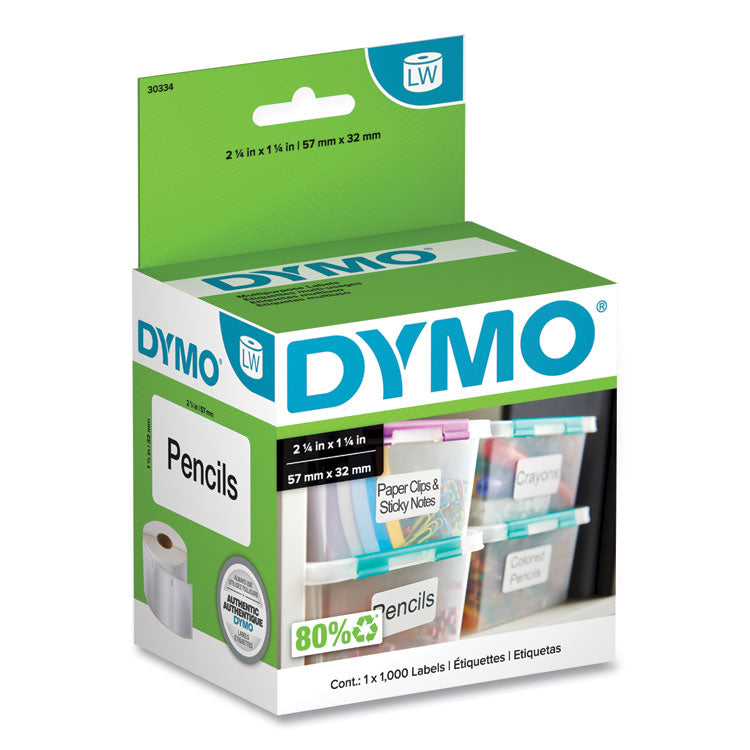 DYMO - LabelWriter Address Labels, 1.25'' x 2.25'', White, 1000 Labels/Roll