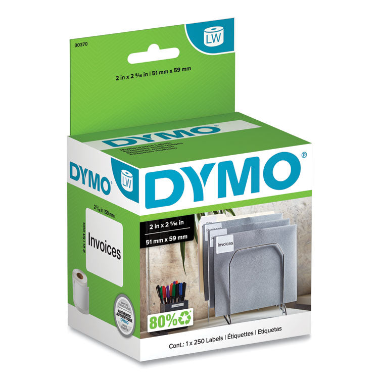 DYMO - LabelWriter Multipurpose Labels, 2" x 2.31", White, 250 Labels/Roll