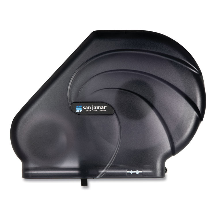 San Jamar - Oceans Reserva Jumbo Tissue Dispenser with Stub, 16.75 x 5.5 x 12.25, Black Pearl