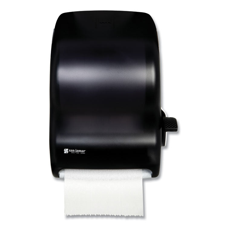 San Jamar - Lever Roll Towel Dispenser, Classic, 12.94 x 9.25 x 16.5, Transparent Black Pearl