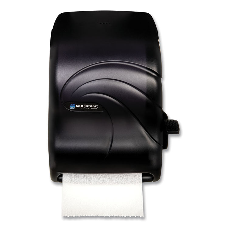 San Jamar - Lever Roll Towel Dispenser, Oceans, 12.94 x 9.25 x 16.5, Black Pearl