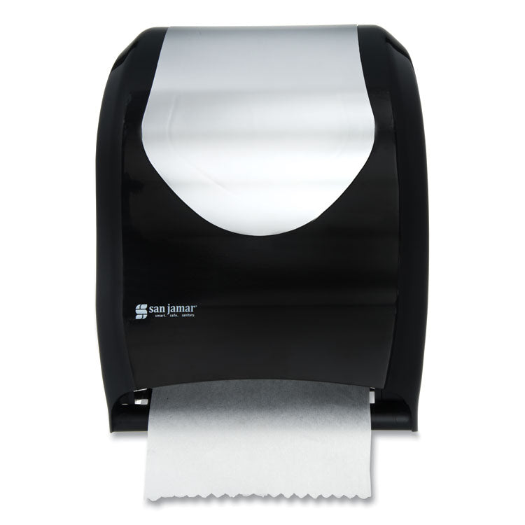 San Jamar - Tear-N-Dry Touchless Roll Towel Dispenser, 16.75 x 10 x 12.5, Black/Silver