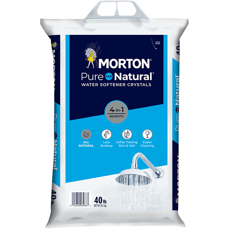 MORTON - Morton Pure And Natural Water Softener Salt Crystal 40 lb