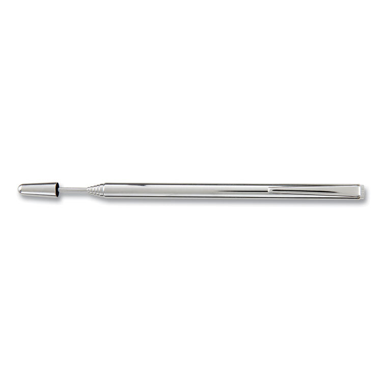 Apollo - Slimline Pen-Size Pocket Pointer with Clip, Extends to 24.5", Silver