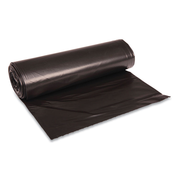 Boardwalk - Low Density Repro Can Liners, 45 gal, 1.6 mil, 40" x 46", Black, 10 Bags/Roll, 10 Rolls/Carton