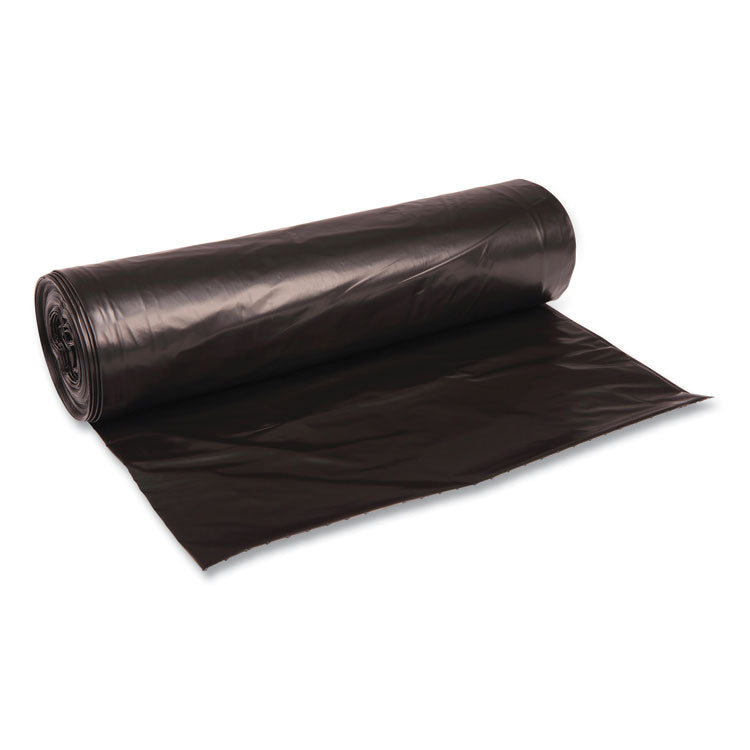 Boardwalk - Low Density Repro Can Liners, 56 gal, 1.6 mil, 43" x 47", Black, 10 Bags/Roll, 10 Rolls/Carton