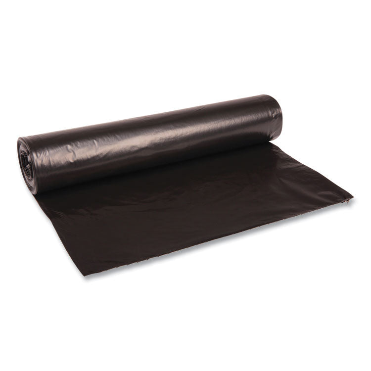 Boardwalk - Low Density Repro Can Liners, 45 gal, 1.2 mil, 40" x 46", Black, 10 Bags/Roll, 10 Rolls/Carton