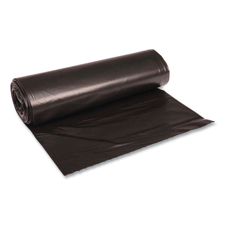 Boardwalk - Low Density Repro Can Liners, 60 gal, 1.2 mil, 38" x 58", Black, 10 Bags/Roll, 10 Rolls/Carton