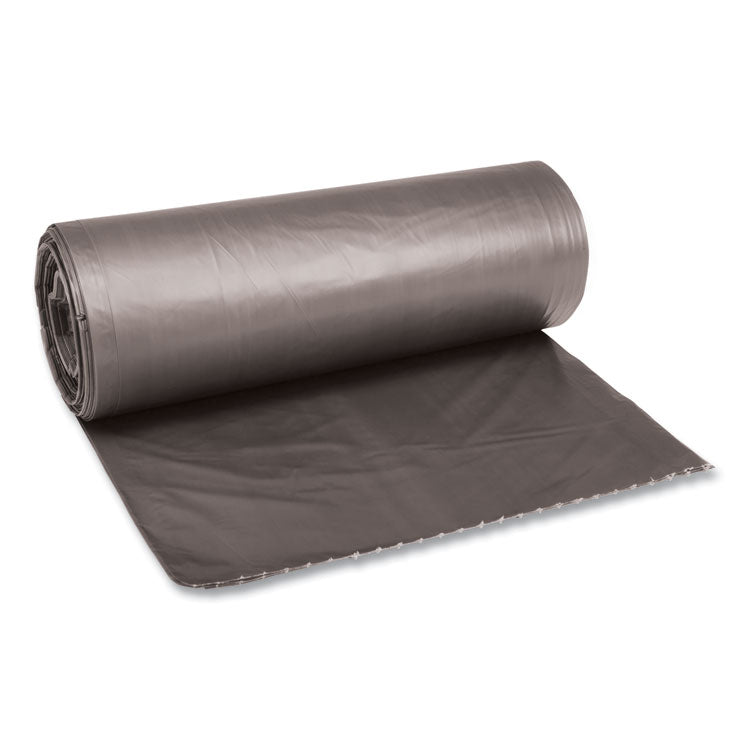 Boardwalk - Low-Density Waste Can Liners, 45 gal, 0.95 mil, 40" x 46", Gray, 100/Carton