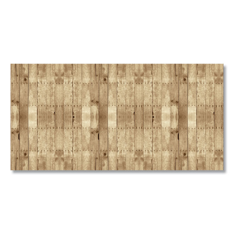 Pacon - Bordette Designs, 48" x 50 ft Roll, Weathered Wood, Brown/White