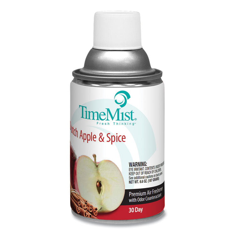 TimeMist - Premium Metered Air Freshener Refill, Dutch Apple and Spice, 6.6 oz Aerosol Spray, 12/Carton