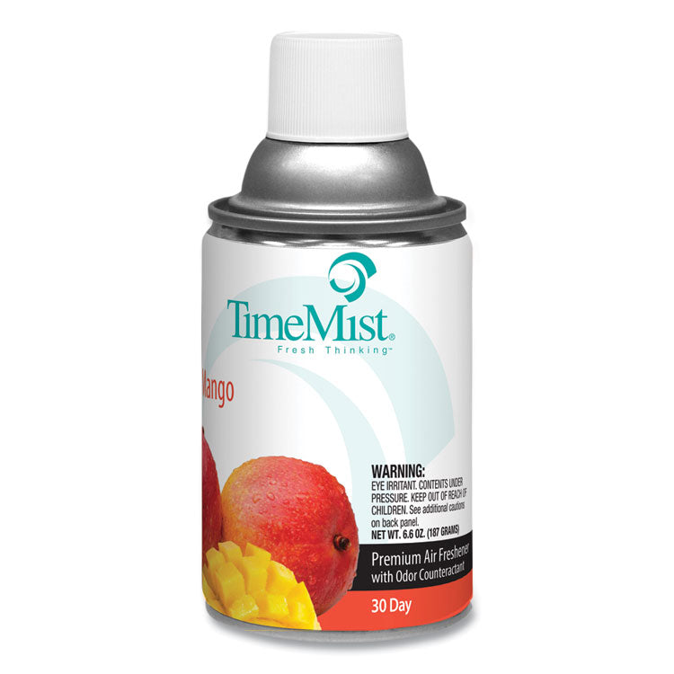 TimeMist - Premium Metered Air Freshener Refill, Mango, 6.6 oz Aerosol Spray, 12/Carton