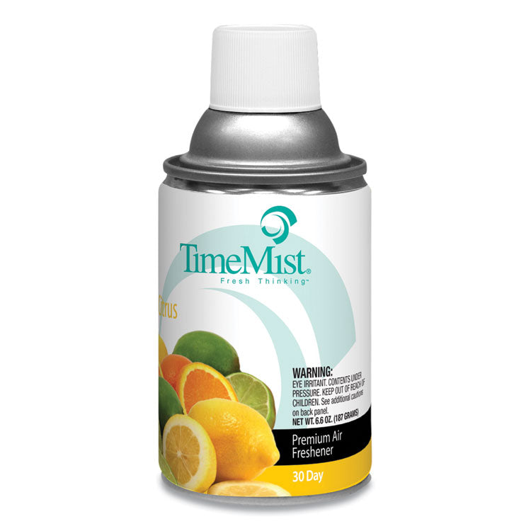 TimeMist - Premium Metered Air Freshener Refill, Citrus, 6.6 oz Aerosol Spray, 12/Carton