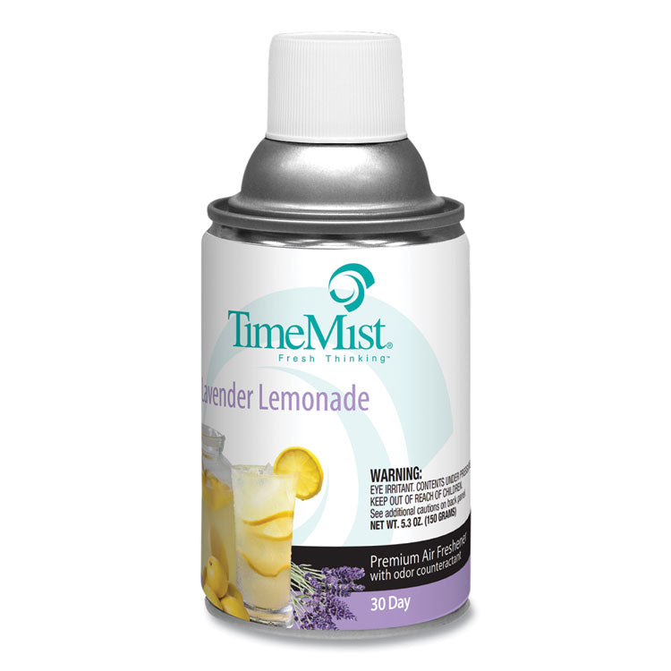 TimeMist - Premium Metered Air Freshener Refill, Lavender Lemonade, 5.3 oz Aerosol Spray, 12/Carton