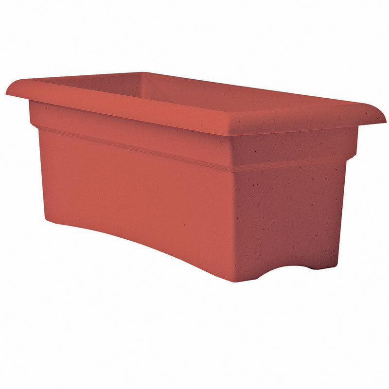 BLOEM - Bloem 10 in. H X 12 in. W X 26.3 in. D Resin Veranda Planter Terracotta Clay