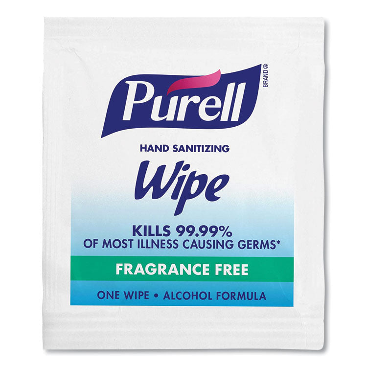 PURELL - Premoistened Sanitizing Hand Wipes, Individually Wrapped, 5 x 7, 1,000/Carton