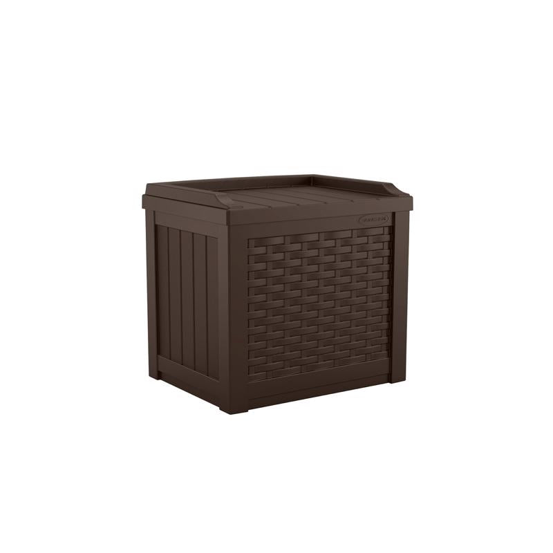 SUNCAST - Suncast 22 in. W X 17 in. D Brown Plastic Deck Box with Seat 22 gal