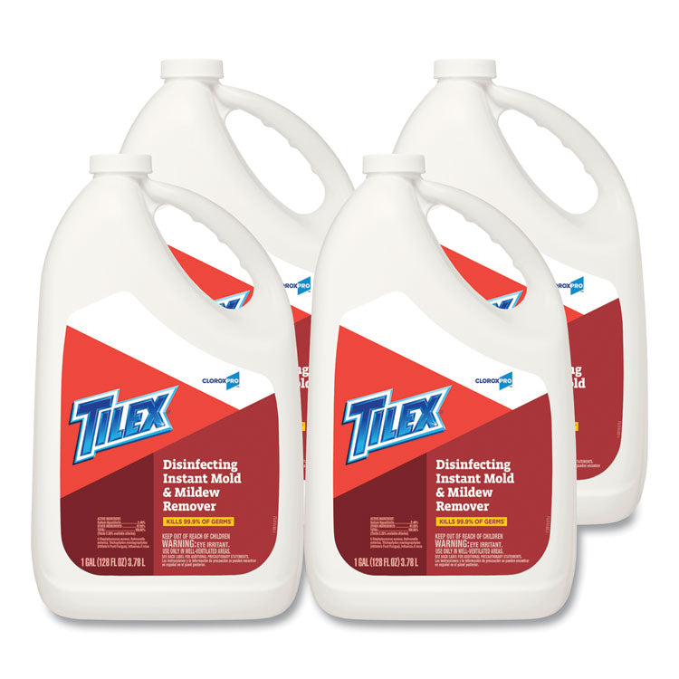 Tilex - Disinfects Instant Mildew Remover, 128 oz Refill Bottle, 4/Carton