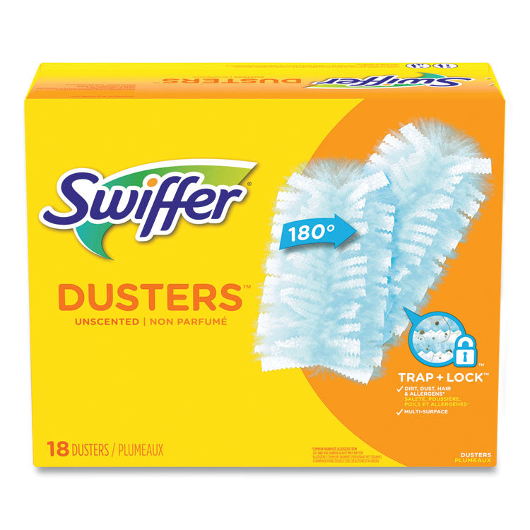 Swiffer - Dusters Refill, Fiber Bristle, Light Blue, 18/Box