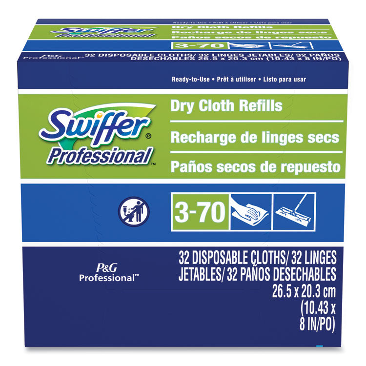 Swiffer - Dry Refill Cloths, 10.63 x 8, White, 32/Box