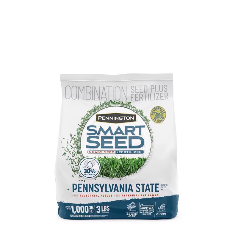 PENNINGTON - Pennington Smart Seed Pennsylvania State Mixed Sun or Shade Grass Seed and Fertilizer 3 lb