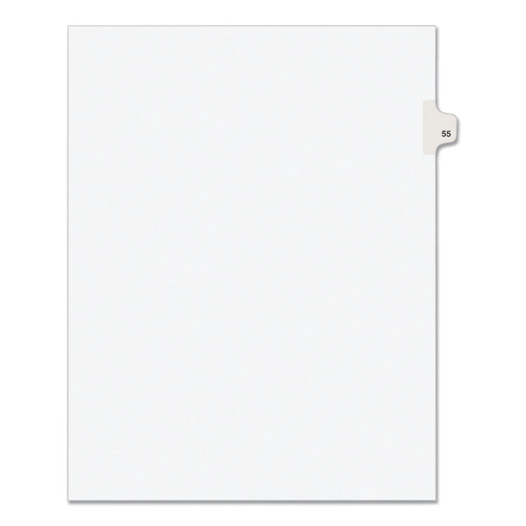 Avery - Preprinted Legal Exhibit Side Tab Index Dividers, Avery Style, 10-Tab, 55, 11 x 8.5, White, 25/Pack, (1055)