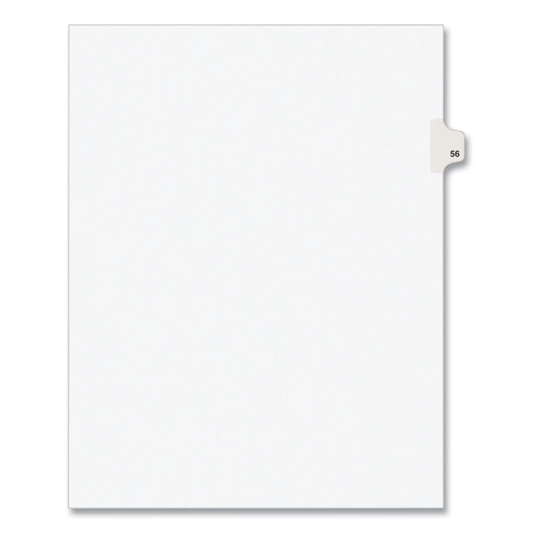 Avery - Preprinted Legal Exhibit Side Tab Index Dividers, Avery Style, 10-Tab, 56, 11 x 8.5, White, 25/Pack, (1056)