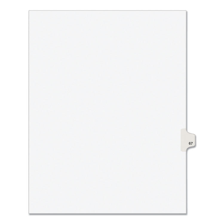 Avery - Preprinted Legal Exhibit Side Tab Index Dividers, Avery Style, 10-Tab, 67, 11 x 8.5, White, 25/Pack, (1067)