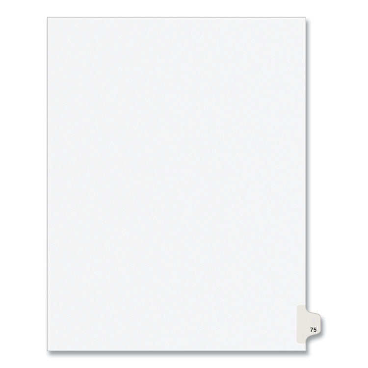 Avery - Preprinted Legal Exhibit Side Tab Index Dividers, Avery Style, 10-Tab, 75, 11 x 8.5, White, 25/Pack, (1075)