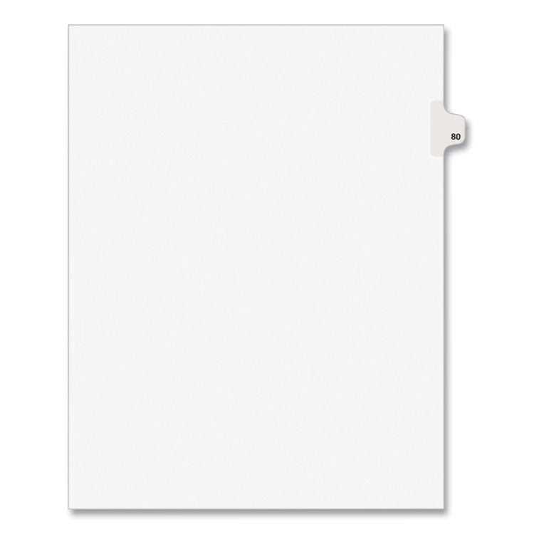 Avery - Preprinted Legal Exhibit Side Tab Index Dividers, Avery Style, 10-Tab, 80, 11 x 8.5, White, 25/Pack, (1080)