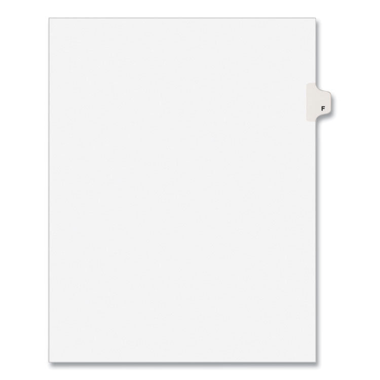 Avery - Preprinted Legal Exhibit Side Tab Index Dividers, Avery Style, 26-Tab, F, 11 x 8.5, White, 25/Pack, (1406)