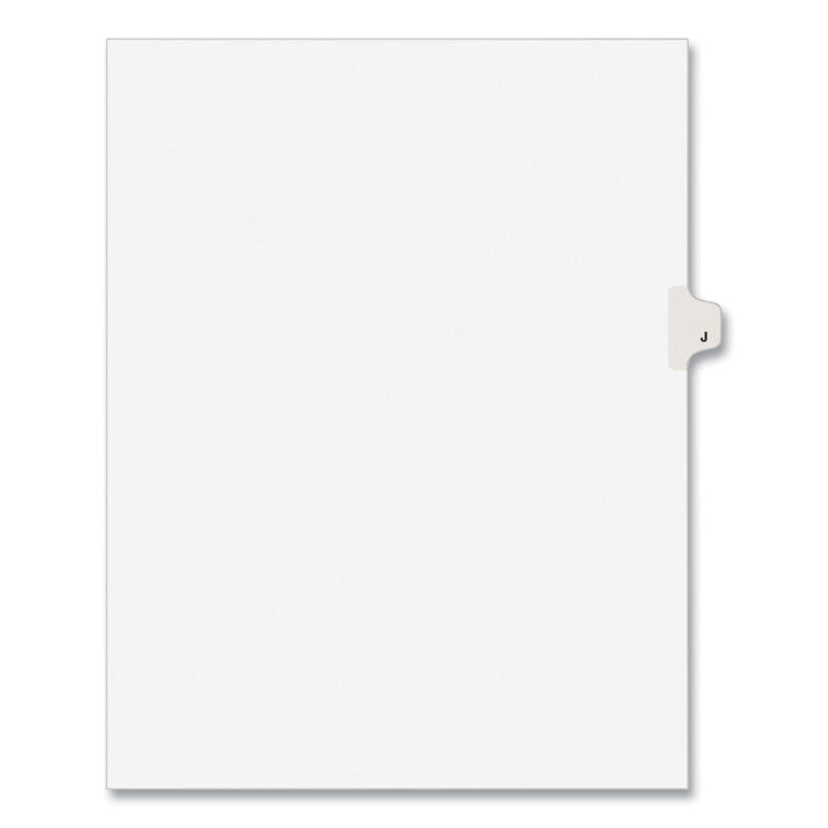 Avery - Preprinted Legal Exhibit Side Tab Index Dividers, Avery Style, 26-Tab, J, 11 x 8.5, White, 25/Pack, (1410)