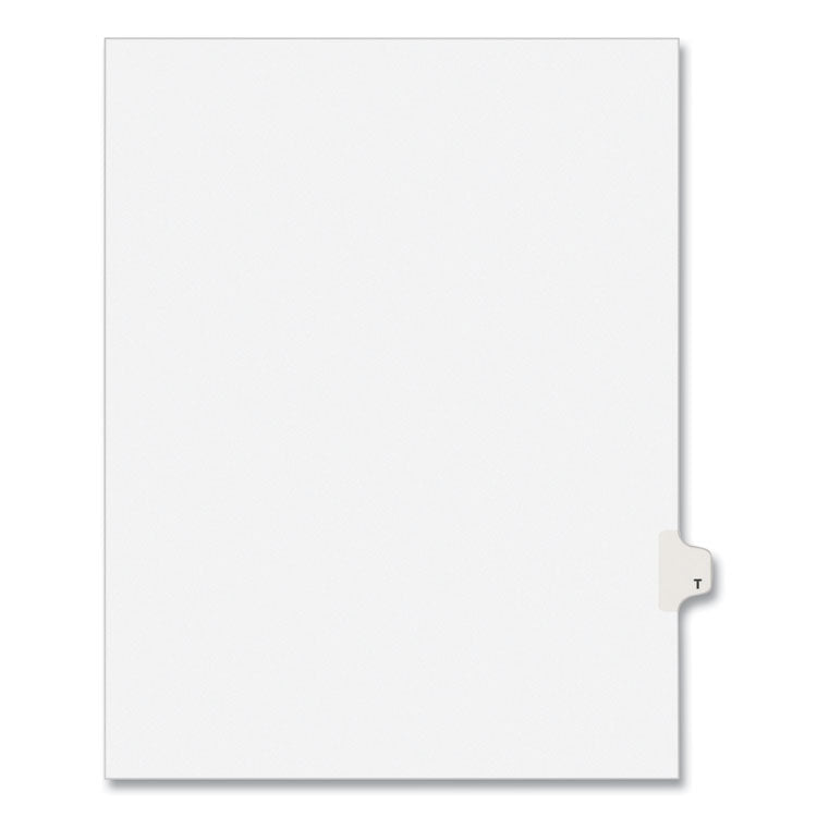 Avery - Preprinted Legal Exhibit Side Tab Index Dividers, Avery Style, 26-Tab, T, 11 x 8.5, White, 25/Pack, (1420)