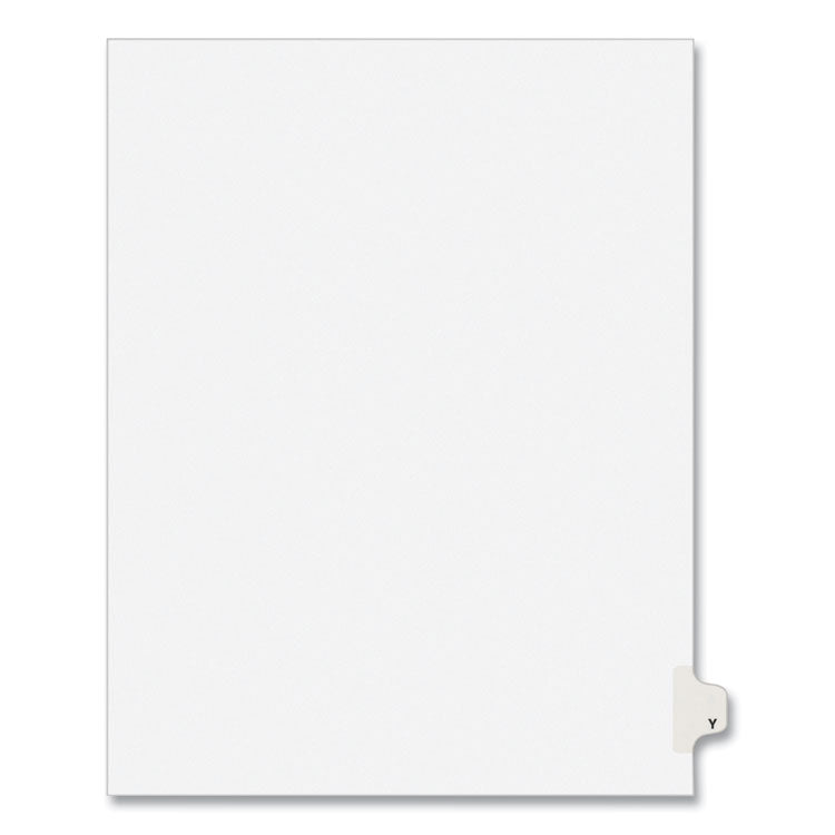 Avery - Preprinted Legal Exhibit Side Tab Index Dividers, Avery Style, 26-Tab, Y, 11 x 8.5, White, 25/Pack, (1425)