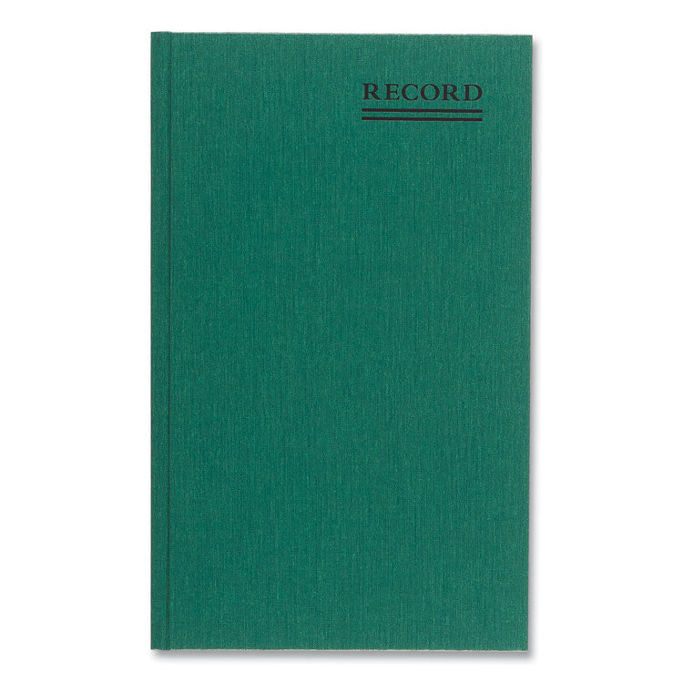 National - Emerald Series Account Book, Green Cover, 12.25 x 7.25 Sheets, 150 Sheets/Book