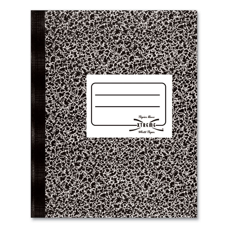 National - Composition Book, Medium/College Rule, Black Marble Cover, (80) 11 x 8.38 Sheets