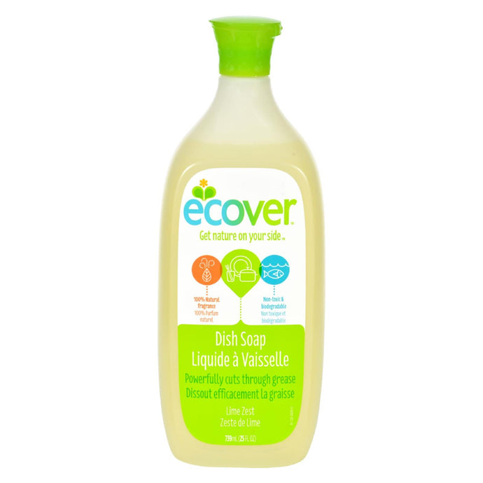 Ecover Liquid Dish Soap - Lime Zest - 25 Oz - Case Of 6