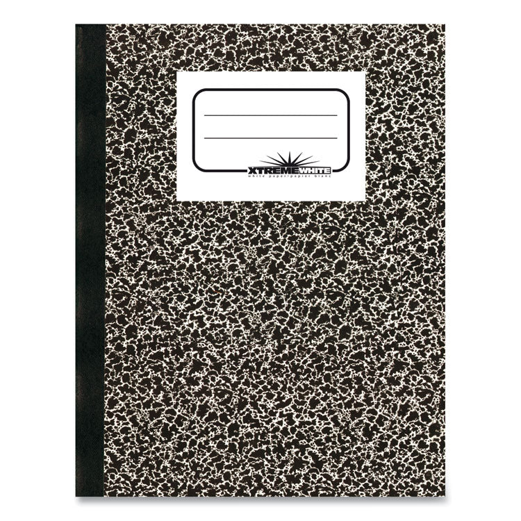 National - Composition Book, Medium/College Rule, Black Marble Cover, (80) 10 x 7.88 Sheets