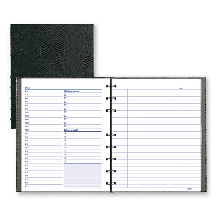 Blueline - NotePro Undated Daily Planner, 9.25 x 7.25, Black Cover, Undated