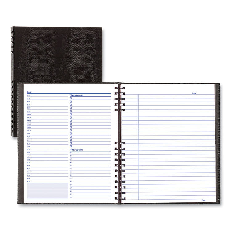 Blueline - NotePro Undated Daily Planner, 10.75 x 8.5, Black Cover, Undated