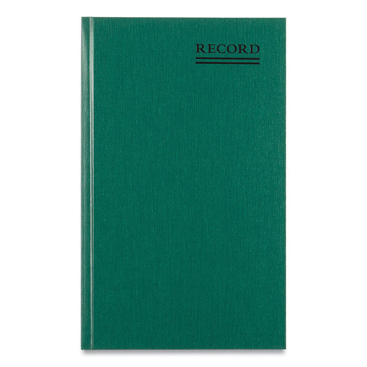 National - Emerald Series Account Book, Green Cover, 12.25 x 7.25 Sheets, 500 Sheets/Book