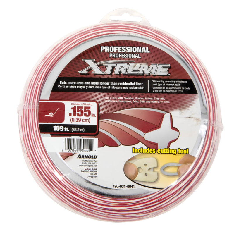 ARNOLD - Arnold Xtreme Professional Grade 0.155 in. D X 109 ft. L Trimmer Line