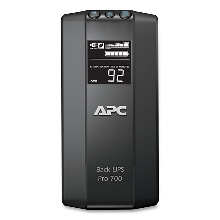 APC - BR700G Back-UPS Pro 700 Battery Backup System, 6 Outlets, 700 VA, 355 J