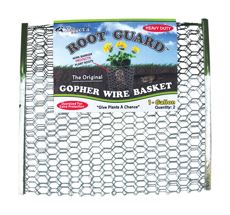 DIGGER'S - Digger's Root Guard 13.5 in. H X 13 in. W X 0.3 in. D Silver Coated Wire Gopher Wire Basket