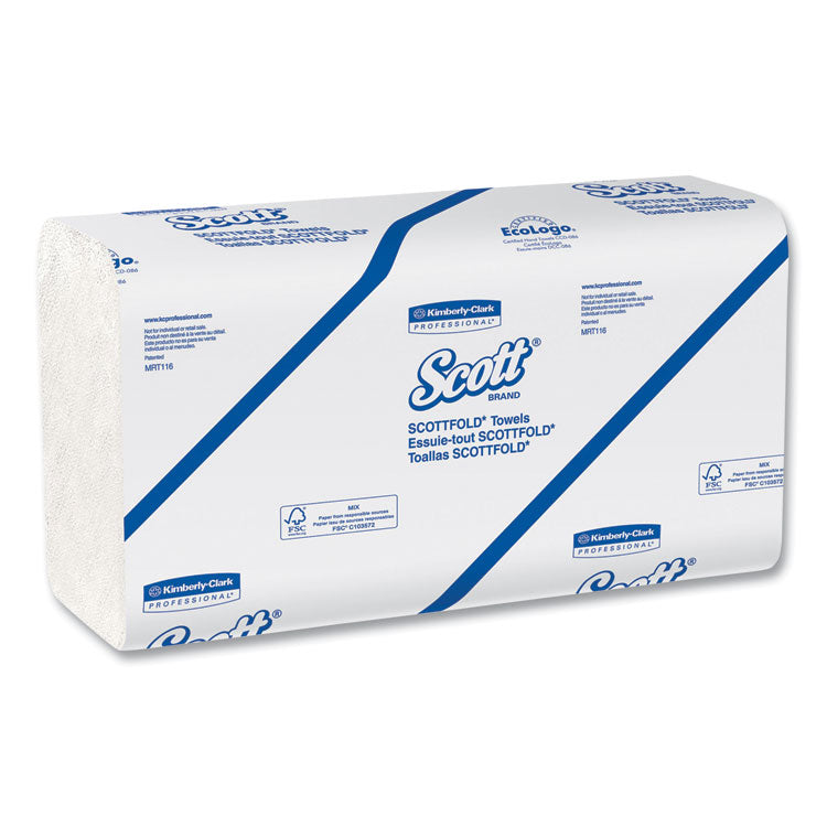 Scott - Essential Low Wet Strength Multi-Fold Towels, 9.4 x 12.4, White, 175/Pack, 25 Packs/Carton