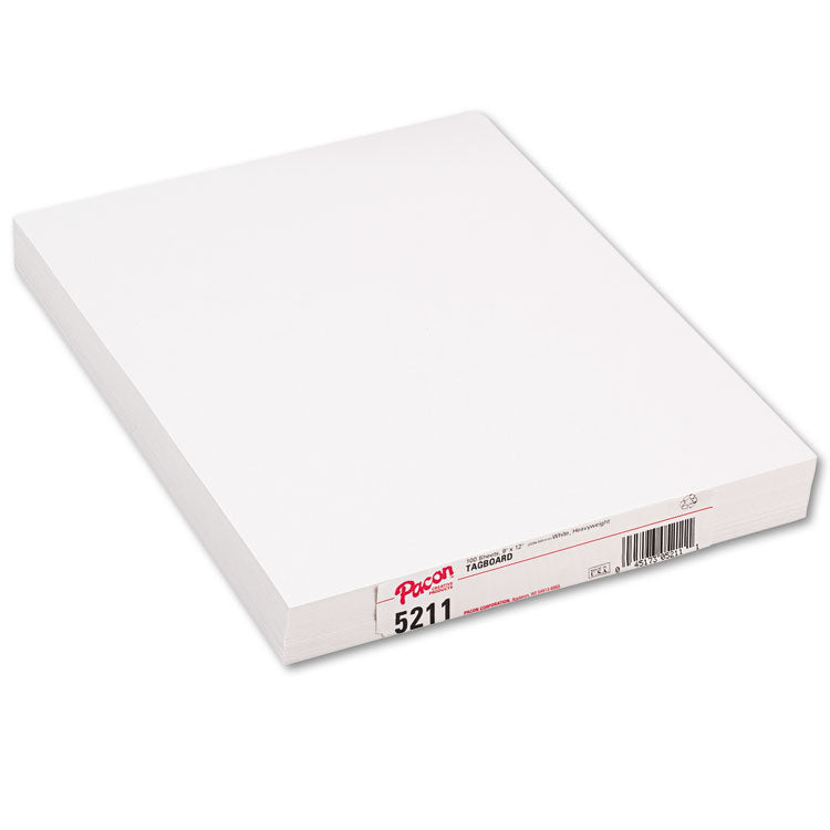 Pacon - Heavyweight Tagboard, 12 x 9, White, 100/Pack