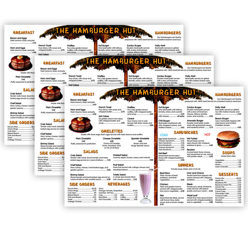 REMEDIA PUBLICATIONS - Menu Math: The Hamburger Hut Book, 6 Extra Menus Per Pack, 3 Packs