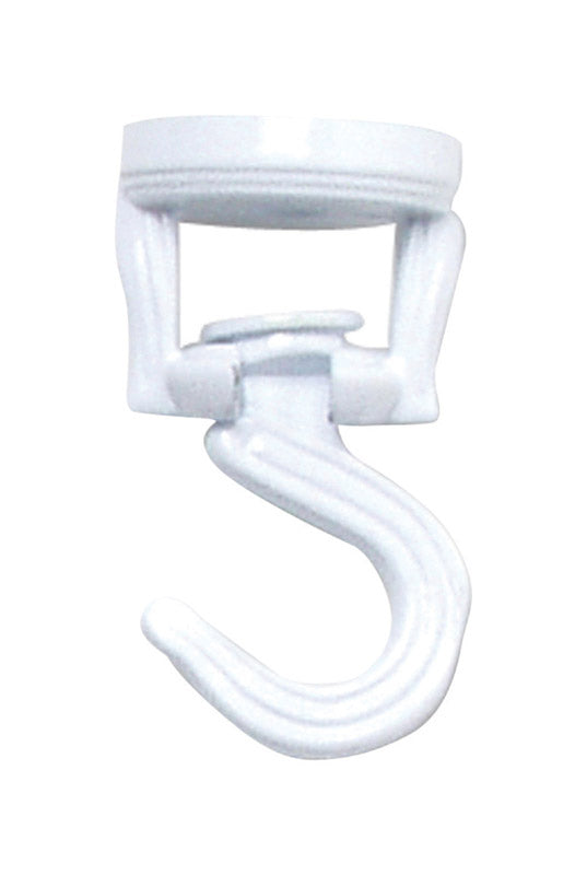 PANACEA - Panacea White Steel 3-9/16 in. H Swivel Swag Hook 1 pk